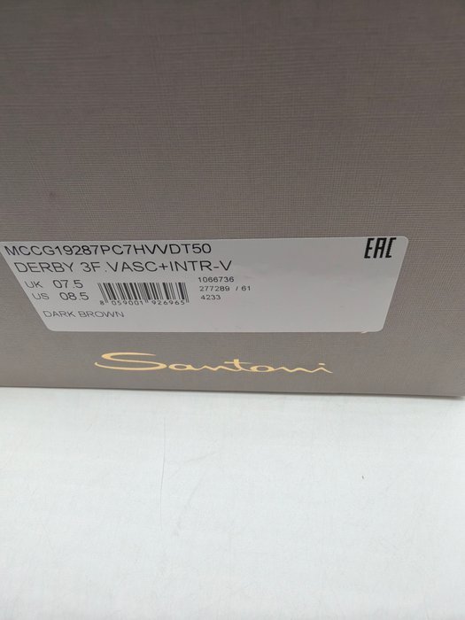 Santoni - Lace-up shoes - Size: EU 41.5 - New in box - Image 6