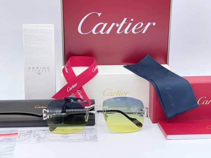 Cartier - New Piccadilly Silver Gold Planted 18k (No Customs Duties) - Sunglasses - Image 8