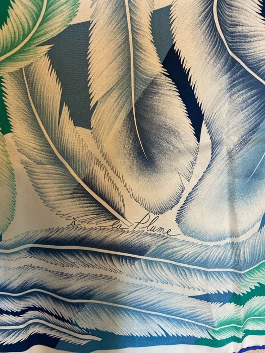 Hermès - " A La Plume" by Florence Manlik 2015 70 cm - Scarf - Image 6