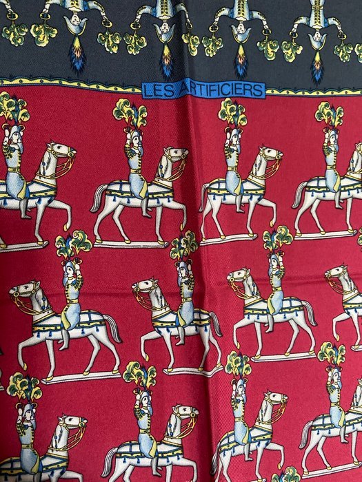 Hermès - " Les Artificiers" by Michel Duchene 1987 Rare - Scarf - Image 5