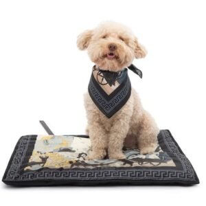 POLDO X RUBINACCI Portable Bed + Leather 70 x 50 cm - Pet accessory