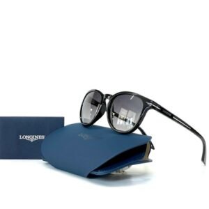 Other brand - LONGINES, LG0001-H/S 01B, Cat.:*3, Smoke Gradient ZEISS lenses Classic Shiny Black & Silver *New - Sunglasses