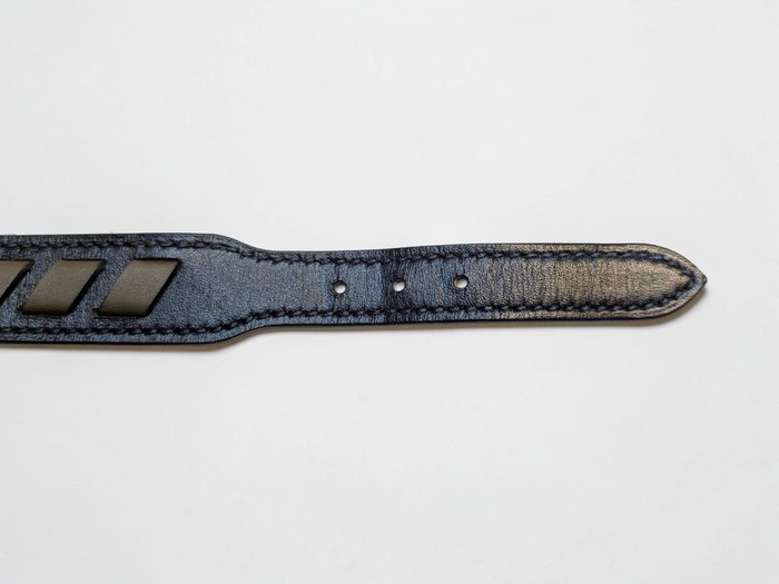 Hermès - Leather, Palladium-Plated Metal - Bracelet - Woven Cut-Out Leather Bra - Image 7