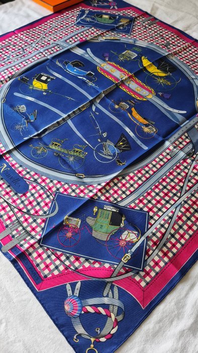 Hermès - LES VOITURES NOUVELLES by Jacques Eudel, 1961 - Foulard - Image 7