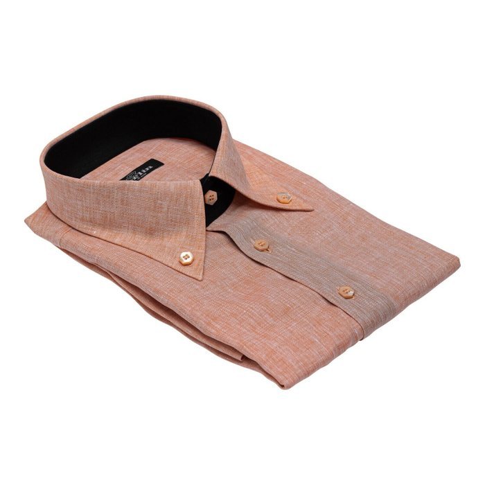 GERLIN - 15.5 - 39 - Shirt Short Sleeve Peach 100% Linen 1A - Shirt - New with tags - Image 5