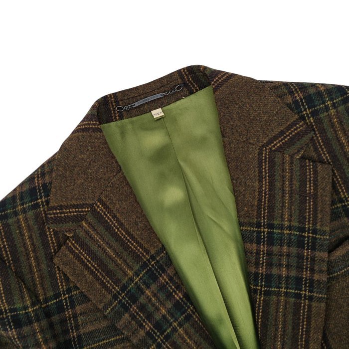 BURBERRY LONDON - 50 IT - Brown Green Plaid Wool Sport Coat Blazer 2 Button - Blazer - New with tags - Image 3