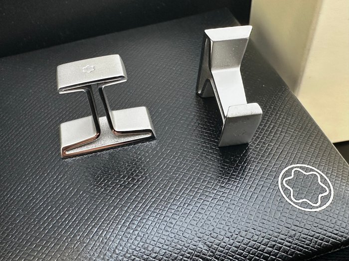 Montblanc - Steel - Cufflinks - M Cufflinks – Ref. 114760 - Image 6
