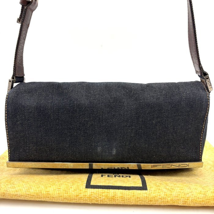 Fendi - Mamma Baguette Denim Silver Plate - Shoulder bag - Image 2