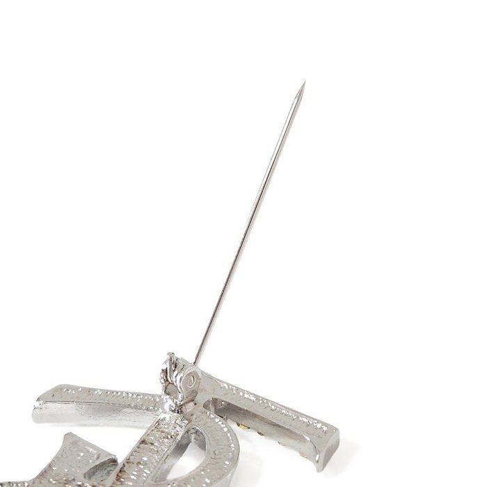 Yves Saint Laurent - Metal, Rhodium plated - Brooch - Image 7