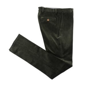 RUBINACCI NAPOLI - 46 IT - "Luca" Green Cotton Corduroy Trouser Pant - Trousers - New with tags