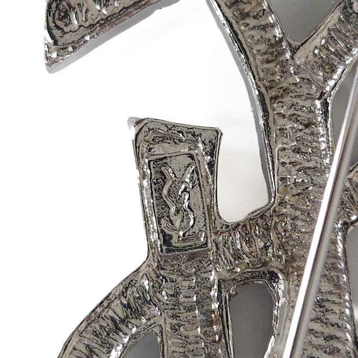 Yves Saint Laurent - Metal, Rhodium plated - Brooch - Image 5