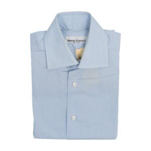 RUBINACCI NAPOLI - Size 15 - 38 - Blue Shirt Cotton Classic Fit Slim 28U - Shirt - New with tags