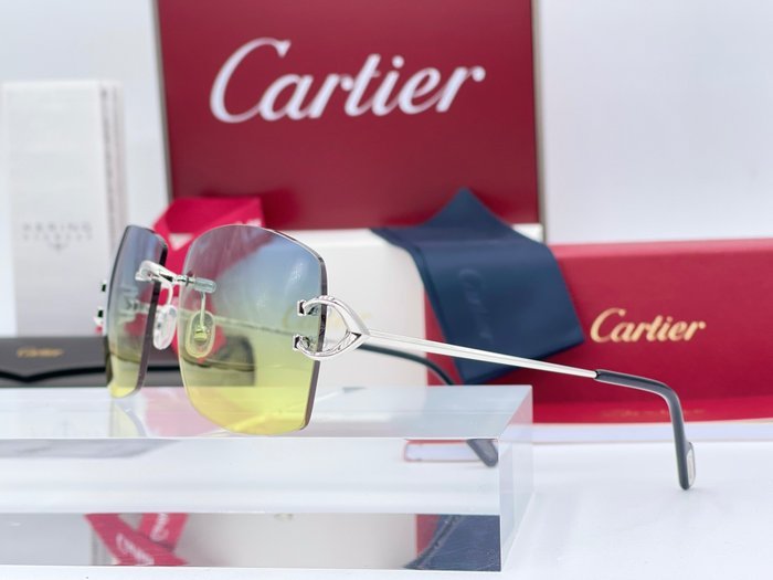 Cartier - New Piccadilly Silver Gold Planted 18k (No Customs Duties) - Sunglasses - Image 4