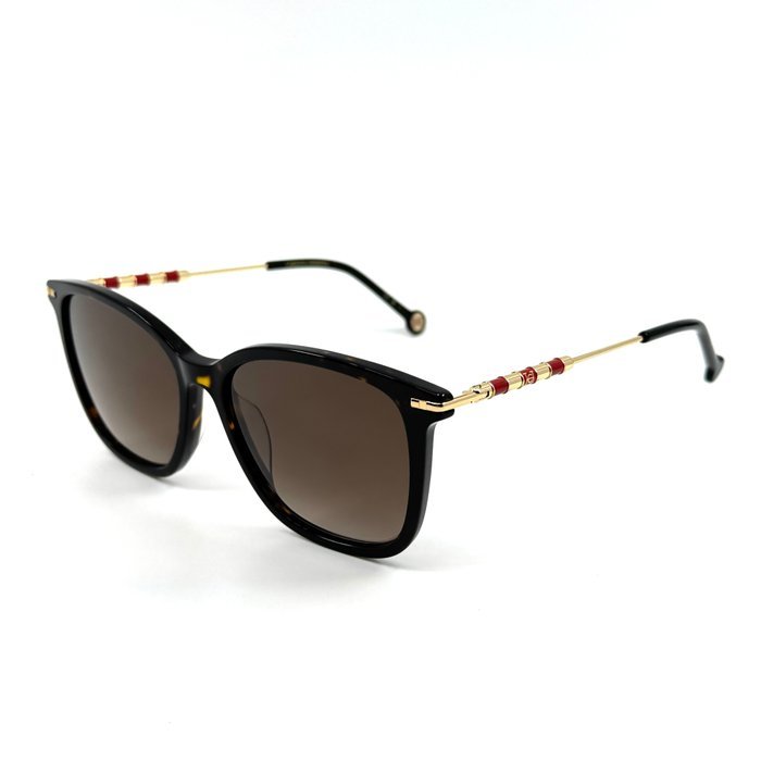 Carolina Herrera - *NEW* - Gold Metal - Brown Acetate - Sunglasses - Image 2