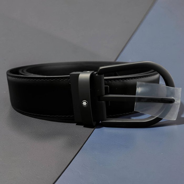 Montblanc - Cinturón de Piel con Hebilla de Herradura - Belt - Image 3