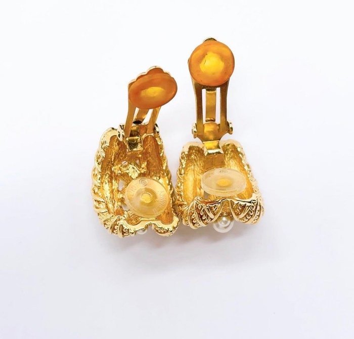 Christian Dior - Clip-on earrings Gold-plated Pearl - Image 6