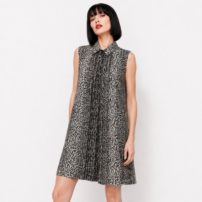 Saint Laurent - by Hedi Slimane – 100%silk -leopard printed- size 36FR (S) - Dress