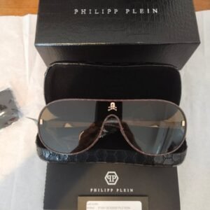 Philipp Plein - Shield Target en Acier et Cuir - Sunglasses