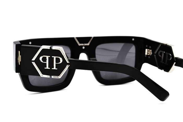 Philipp Plein - PLEIN GLOOM SPP092 - Exclusive Acetate & Silver Design with Logo - *New* - Sunglasses - Image 8