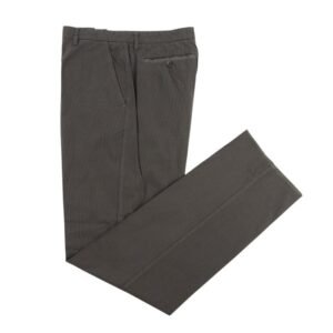 ETRO MILANO - 56 IT - Gray Fine Cotton Pant Classic Straight Leg - Trousers - New with tags