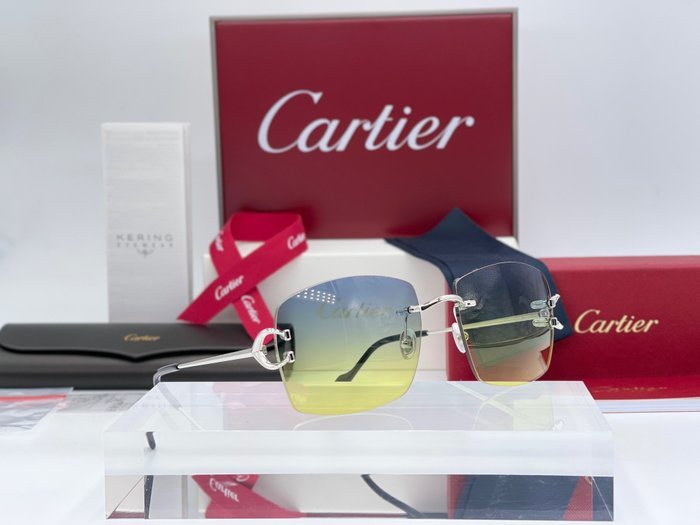 Cartier - New Piccadilly Silver Gold Planted 18k (No Customs Duties) - Sunglasses - Image 2