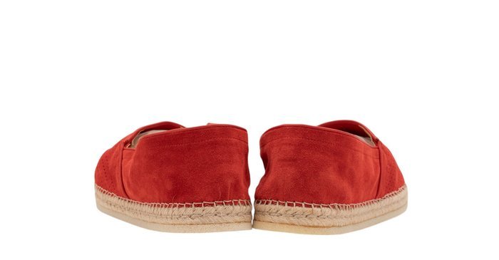 TESTONI - 8 UK - 42 IT - "Capri" Espadrillas Perf. Unlined Suede Red Glow - Loafers - Size: EU 42 - New in box - Image 5