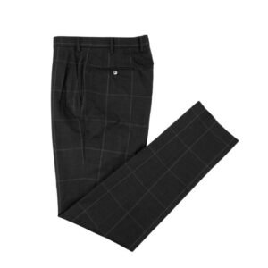 ISAIA - 50 IT - Hand-Sewn Tapered Dress Pant Fine Wool Charcoal - Trousers - New with tags