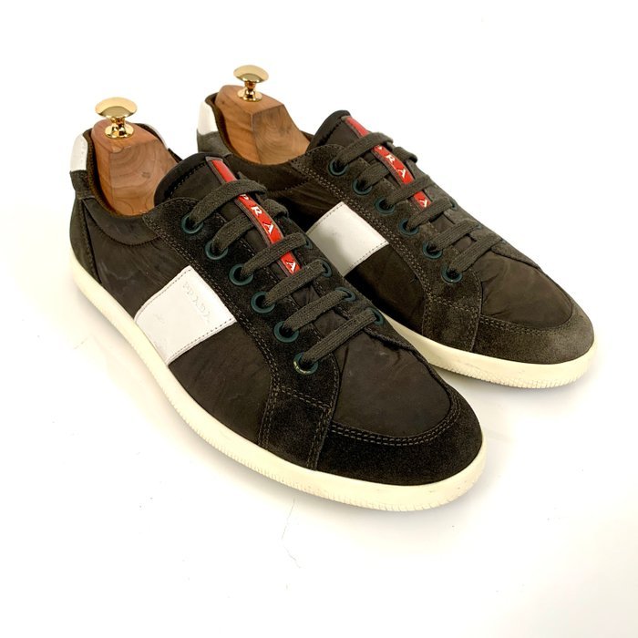 Prada Low Top Sneaker Brown/White 4E 2845 UK 8 - Sneakers - Size: EU 42 - Image 5