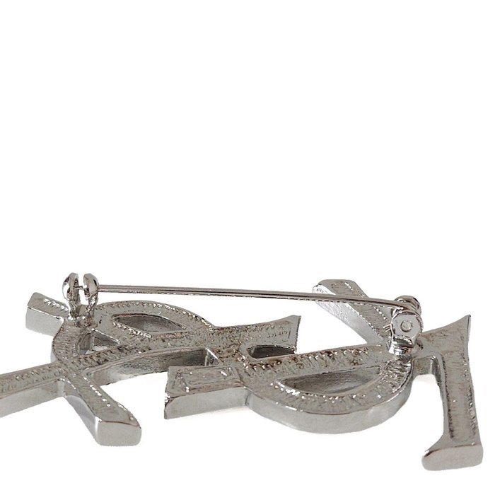 Yves Saint Laurent - Metal, Rhodium plated - Brooch - Image 6