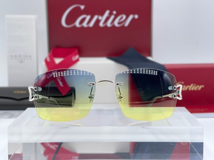 Cartier - New Piccadilly Silver Gold Planted 18k (No Customs Duties) - Sunglasses - Image 3