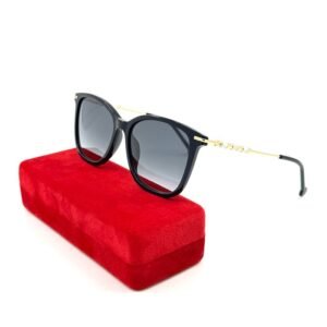 Carolina Herrera - *NEW* - Gold Metal - Black Acetate - Grey Lenses - Sunglasses