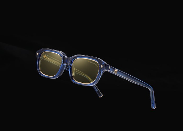 Handmade - Walton & Mortimer No.28 Codename: "Bulletproof" Unit 21/99 "Deep Sea Blue Color" - Sunglasses