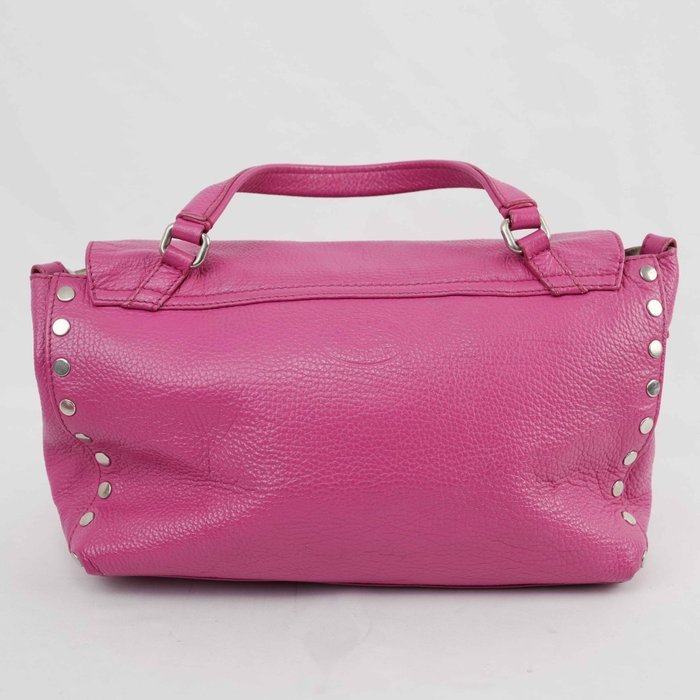 Zanellato - Postina Pink Grained Leather Handbag / Shoulder Bag Silver-Tone Hardware Made in Italy - Handbag - Image 5