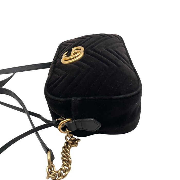 Gucci - Gucci GG Marmont Small Velvet Camera Bag - Shoulder bag - Image 7