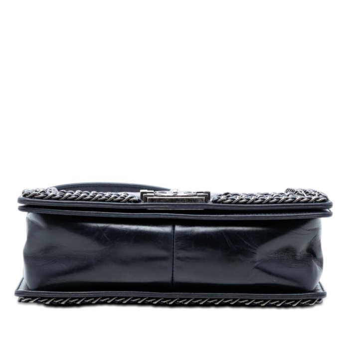 Chanel - Old Medium Quilted Glazed Calfskin Chain Around Boy Flap - Bag - Image 3