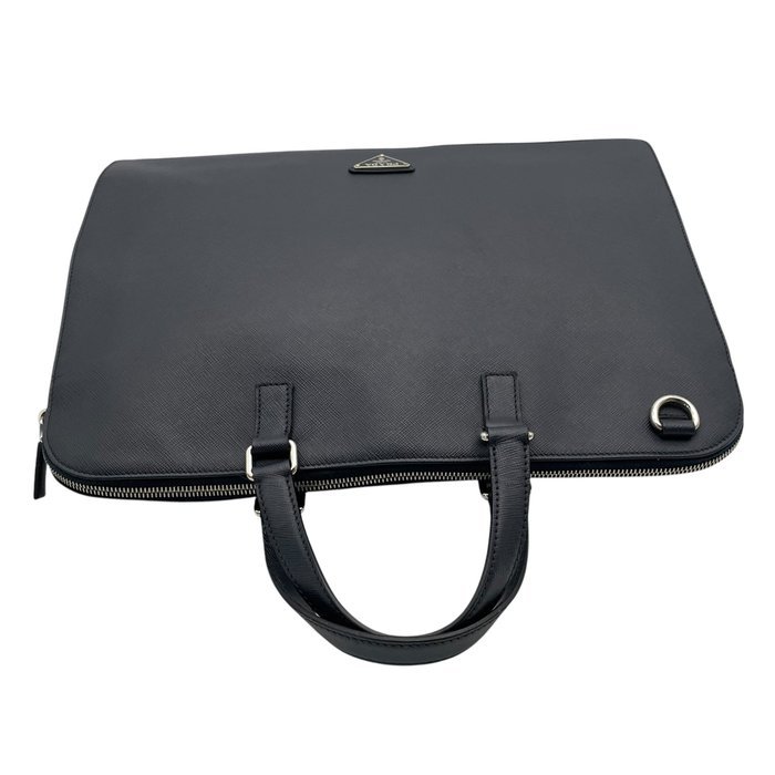 Prada - Prada Saffiano Leather Business Briefcase with Triangle Logo - Business bag - Image 8