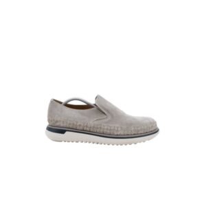 GIORGIO ARMANI - 9 UK - 43 IT - Sneaker Shoes Slip-On Gray Woven Suede - Loafers - Size: EU 43 - New in box