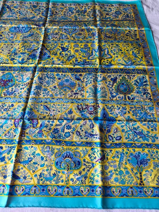 Hermès - AU PAYS DES OISEAUX-FLEURS by Christine Henry, recherché - Foulard - Image 5
