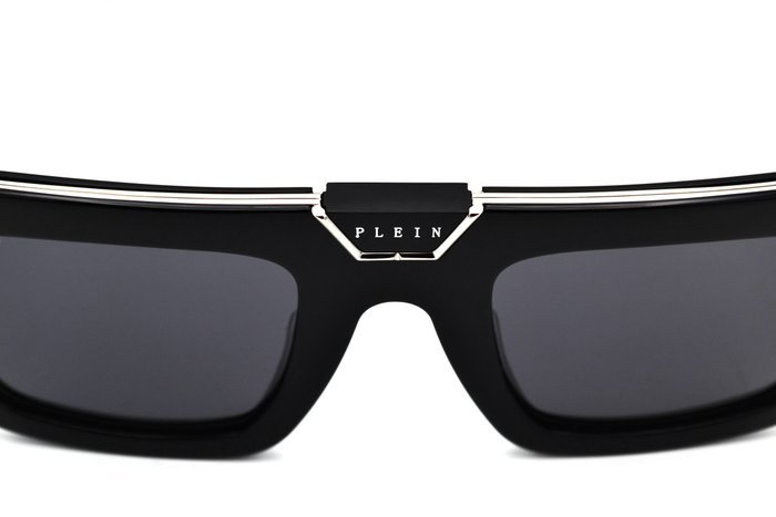 Philipp Plein - PLEIN GLOOM SPP092 - Exclusive Acetate & Silver Design with Logo - *New* - Sunglasses - Image 5