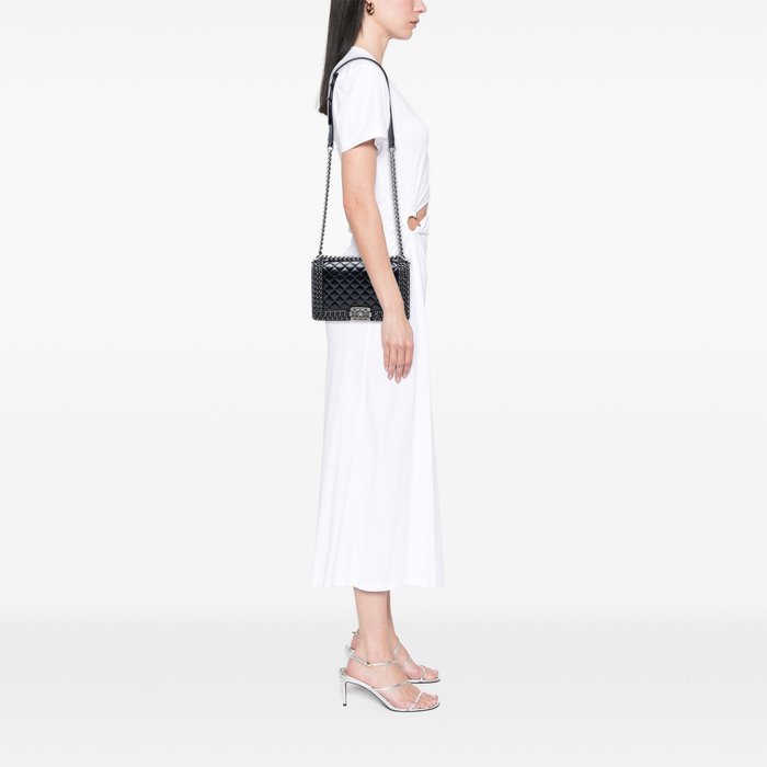 Chanel - Old Medium Quilted Glazed Calfskin Chain Around Boy Flap - Bag - Image 7