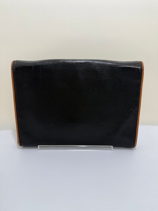 Céline - Vintage Carriage Flap Clutch - Calfskin - Black - Clutch bag - Image 2