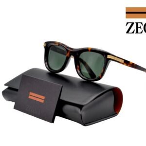 Ermenegildo Zegna - EZ0269 52N - Carey Acetate Design & Gold Metal - Green Lenses - *New Collection* & *New* - Sunglasses