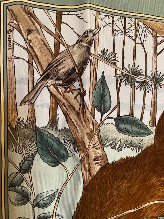 Hermès - " Chasse Au Bois" par Carl de Parcevaux 1995 - Scarf - Image 8