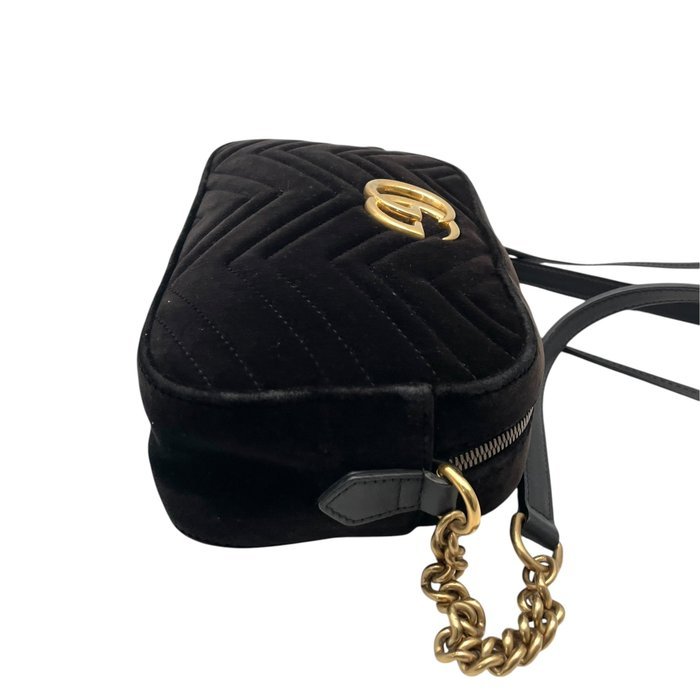 Gucci - Gucci GG Marmont Small Velvet Camera Bag - Shoulder bag - Image 6