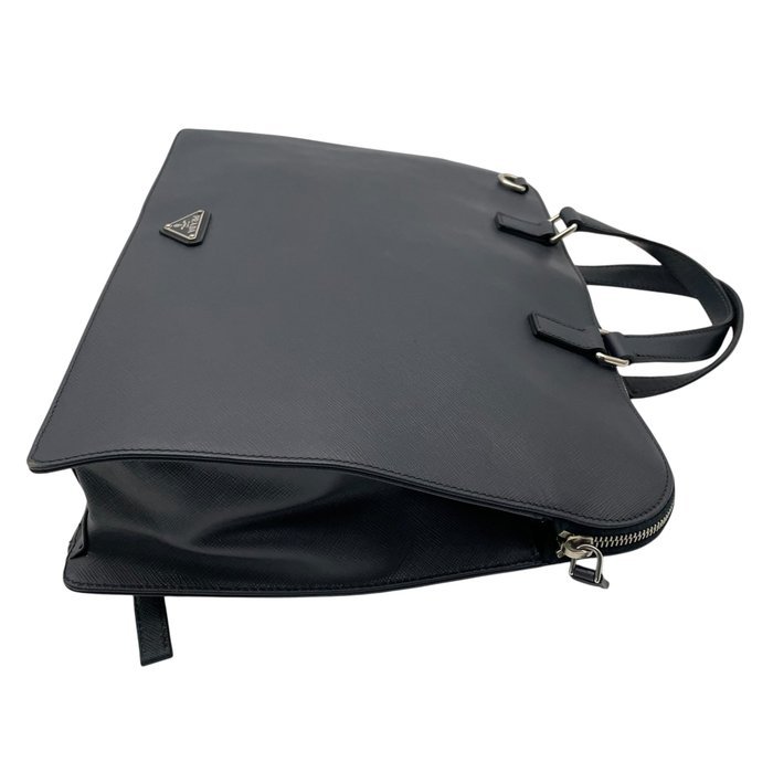 Prada - Prada Saffiano Leather Business Briefcase with Triangle Logo - Business bag - Image 6