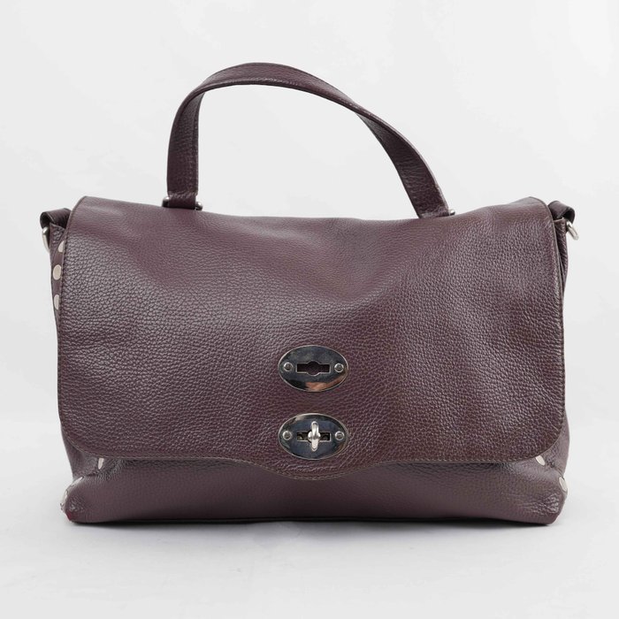 Zanellato - Postina Anni 50 Burgundy Grained Leather Handbag Shoulder Bag Silver-Tone Hardware Made in Italy - Handbag - Image 2
