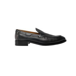 TESTONI - 8 UK - 42 IT - "Piuma" Loafer Shaded Calf Concrete / Black - Loafers - Size: EU 42 - New in box