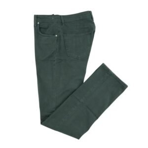 LUIGI BORRELLI NAPOLI - 49 IT - Forest Green Denim Jeans Pant Cotton - Trousers - New with tags