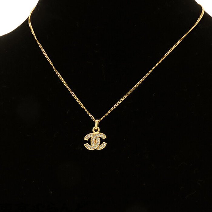 Chanel - Synthetic gemstone - Gold-plated - Necklace with pendant - Authentic Chanel Vintage - Image 8