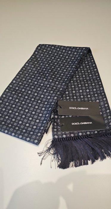 Dolce & Gabbana - Fringed geometric silk scarf - Scarf - Image 2